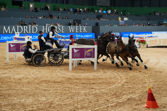 Australia’s Boyd Exell claimed his second win in a row with victory at the inaugural edition of FEI World Cup™ Driving in Madrid (ESP) tonight. © FEI/Hervé Bonnaud