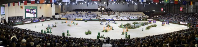Die größte Indoor Arena der Welt im Palexpo ist Schauplatz vom Rolex Grand Slam Genf. © Rolex Grand Slam of Show Jumping/Kit Houghton