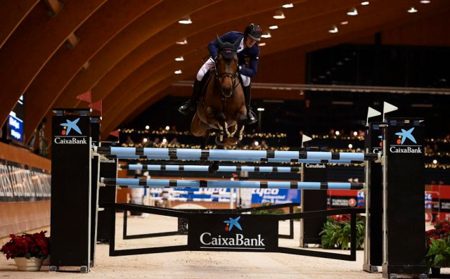Oliver Philippaerts (BEL) and H&M Challenge V. Begijnakker race to the last victory of this years edition of CSI5* La Coruna (ESP). © Oxer Sport