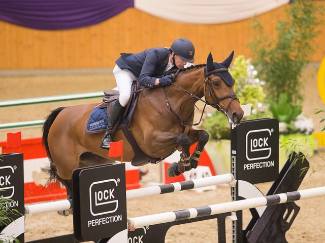 Through a speedy ride, Wilm Vermeir (BEL), in the saddle on Hacienda d’Eversem, secured victory in the CSI3* GLOCK’s Perfection Tour. © Michael Rzepa