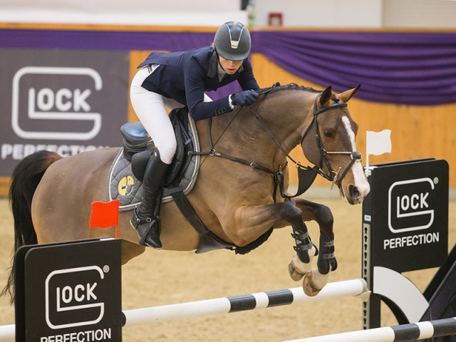 Valerie Wick (AUT/NÖ) and Gijon van den Hunsberg rode for the second time to a third place in the CSI1* GLOCK’s Medium Tour. © Michael Rzepa