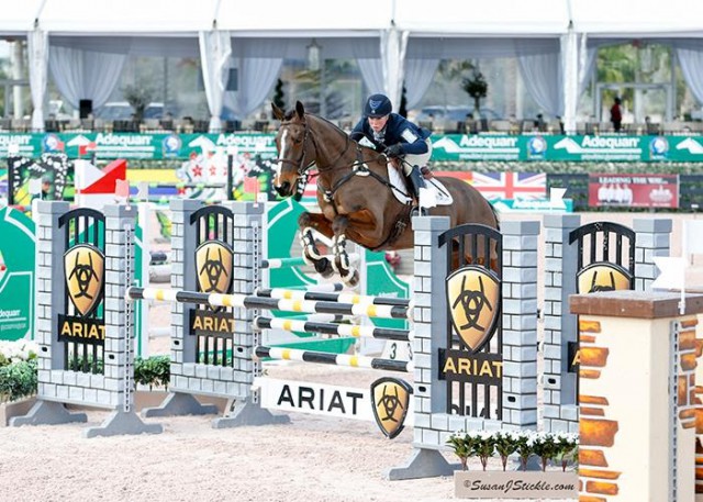 Colleen Rutledge and Covert Rights had no faults in the stadium jumping phase to set them up for a second place finish. © SusanJStickle.com