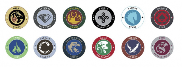 2016 Global Champions League Team Logos