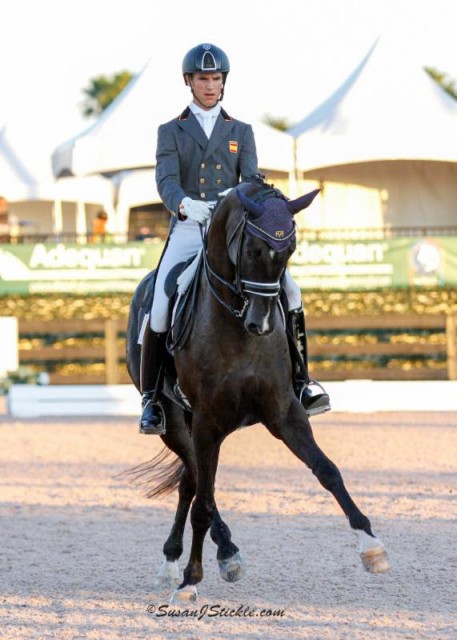 Juan Matute, Jr. (ESP) and Dhannie Ymas at the 2015 Florida International Youth Dressage Championships. © Susan J. Stickle 