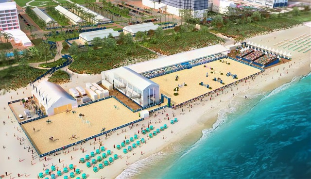 So sieht das Longines Global Champions Tour Gelände in Miami Beach heuer aus. © GCT