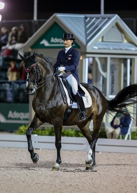 Mikala Gundersen (DEN) and My Lady winners of the 2015 FEI Grand Prix Freestyle CDI 4* at AGDF. © Susan J. Stickle 