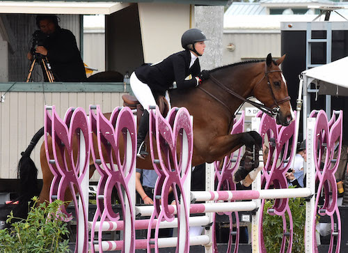 Sophie Michaels, of Deefield, Mass, is currently leading the 2016 WIHS Equitation East Coast standings trained by Andre Dignelli of Heritage Farm. © Michael Dignelli