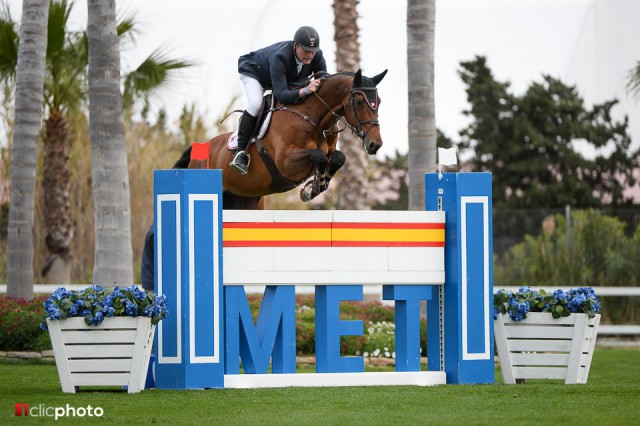 Oliva, Spain - 2016 March 18: during Gold - 145 competition at CSI2/3 Mediterranean Equestrian Tour at Oliva Nova Equestrian Center.(photo: www.1clicphoto.com/© Herve Bonnaud)