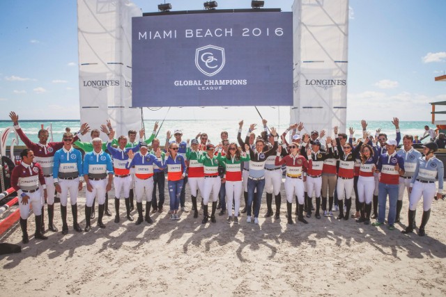 Die Global Champions League wurde heute in Miami Beach eröffnet. © GCL/Stefano Grasso