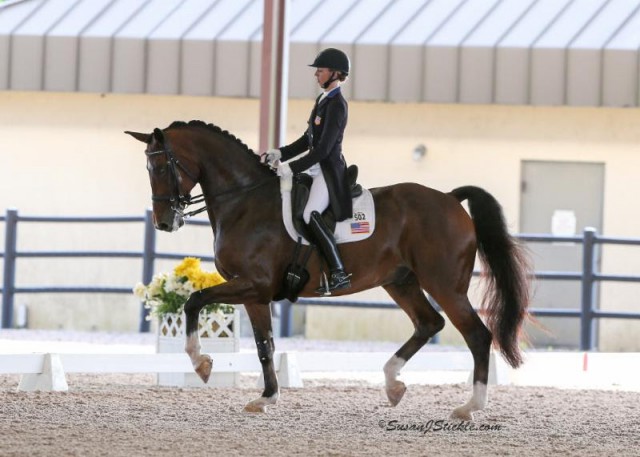 Laura Graves and Verdades earned the highest score awarded in the FEI Grand Prix Special CDIO 3* presented by Stillpoint Farm. © Susan J. Stickle