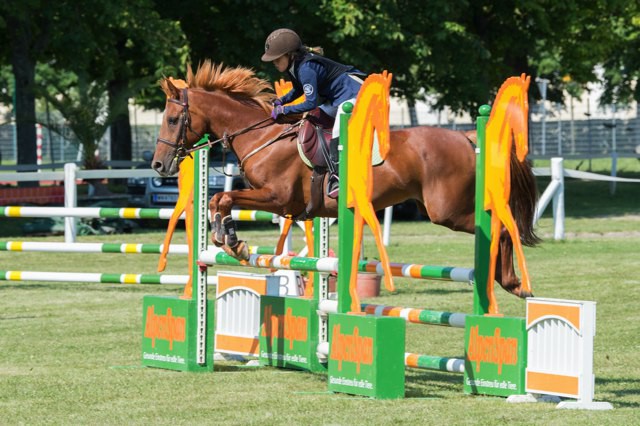 Bereits bei ihren ersten Österreichischen Pony Meisterschaften holten Lena und Lady zwei Medaillen. © Helmut Harringer