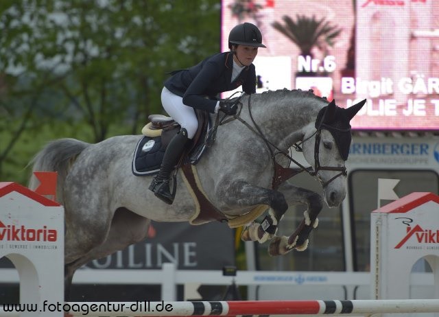 Platz eins in der Jungpferdespringprüfung über 1.15 m war in Abteilung eins für Jolie Je T'Aime unter Birgit Gärtner (OÖ) reserviert. © Fotoagentur Dill