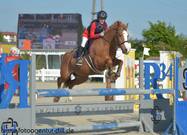 Rang drei in der EQWO.net Pony Grand Prix Qualifikation war für Ludovica Goess-Saurau (B) auf Rusty reserviert. © Fotoagentur Dill
