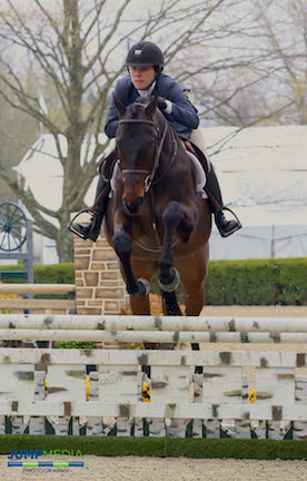 Keirstin Johnsen and Hennepin in The Jockey Club Thoroughbred Incentive Program $2,000 Low Thoroughbred Hunter 3' Division. © Jump Media