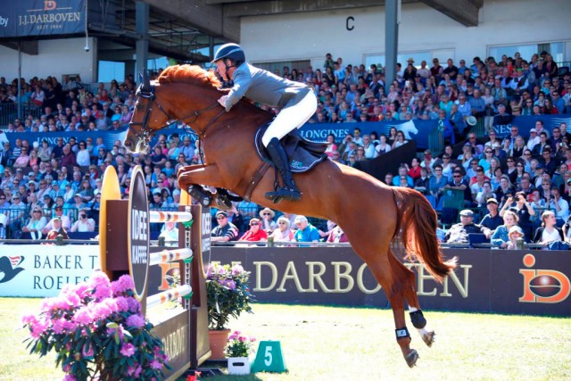 Vierfach-Olympiasieger Ludger Beerbaum (GER) siegte mit seinem neuen Pferd Casello 2 im Großen Preis von Hamburg. © LGCT / Stefano Grasso