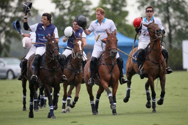 Nacho Figueras, Prince Harry and Malcolm Borwick. © Getty Images