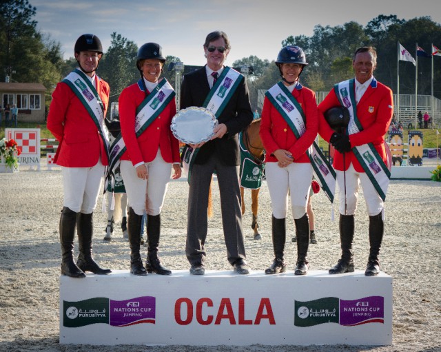 Team USA will compete - left to right: Mclain Ward, Beezie Madden, Robert Ridland (Chef d'Equipe), Lauren Hough and Todd Minikus. © FEI/StockImageServices.com