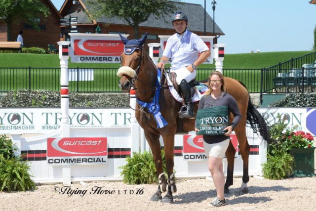 Samuel Parot and Couscous Van Orti in their presentation ceremony with Maddy Stover of TIEC. © Flying Horse Photography