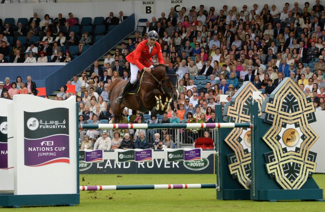 Bucci Piergiorgio und Cassallo Z sprangen für Italien zum Sieg im Furusiyya FEI Nations Cup von Dublin. © FEI / Tony Parkes