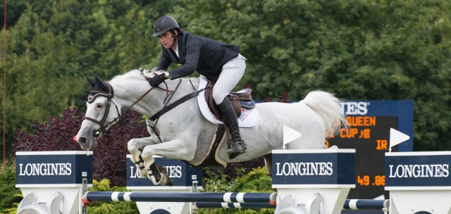 The Irish rider David Simpson took the title for first time at the Longines Royal International Horse Show. © Hickstead