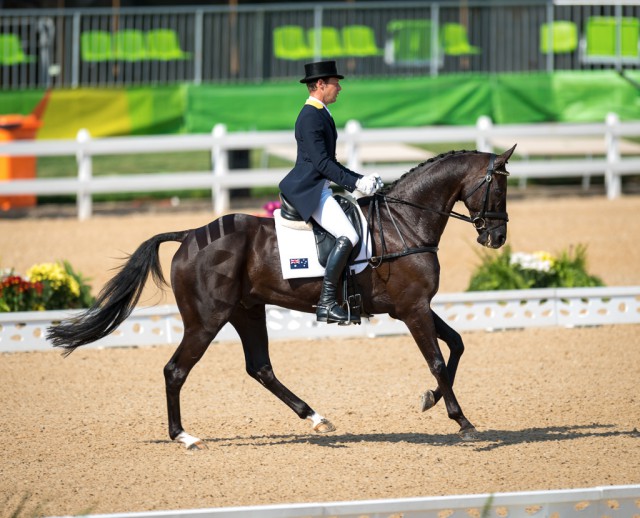 Christopher Burton belegt aktuell mit Santano II den zweiten Platz. © Arnd Bronkhorst 