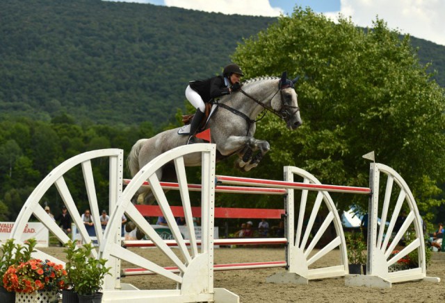 Catherine Tyree and Don't Go won the $50,000 Vermont Summer Celebration Grand Prix on August 13 at the Vermont Summer Festival in East Dorset, VT. © Andrew Ryback Photography