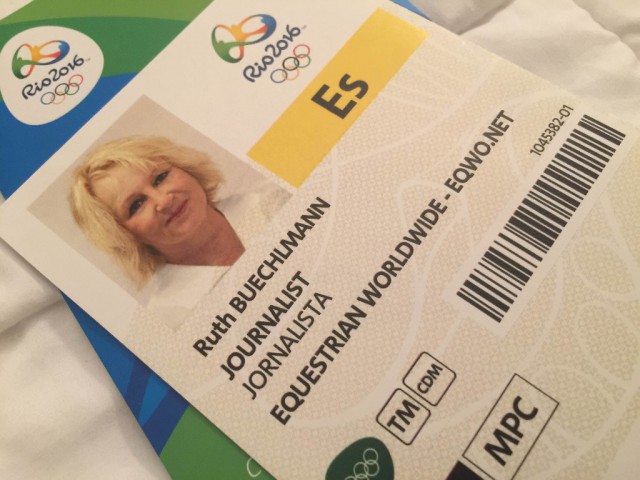 Meine Akkreditierung für die Olympischen Spiele in Rio de Janeiro. © EQWO.net / Ruth M. Büchlmann