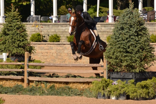 Celia Bresch and Loredo earned the highest first round score of the day with an 88 in the IHJA Junior Medal Finals. © Chicago Equestrian