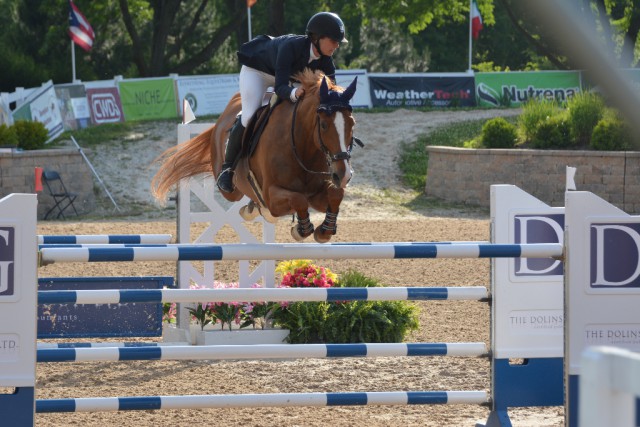 Lisa Goldman won the Open Welcome Stake on Morocco. © Chicago Equestrian