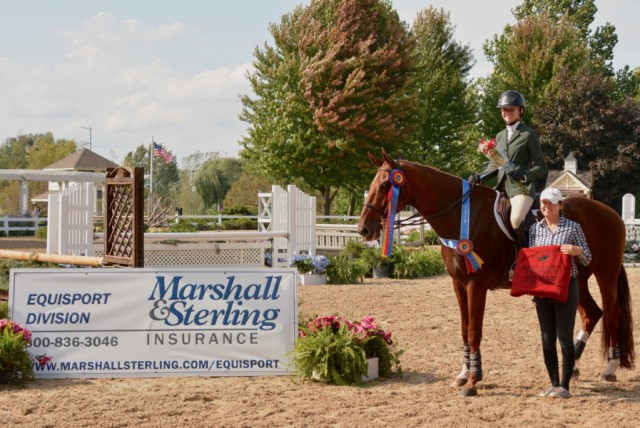 Paige Matthies with trainer Melissa Hirt. © Chicago Equestrian