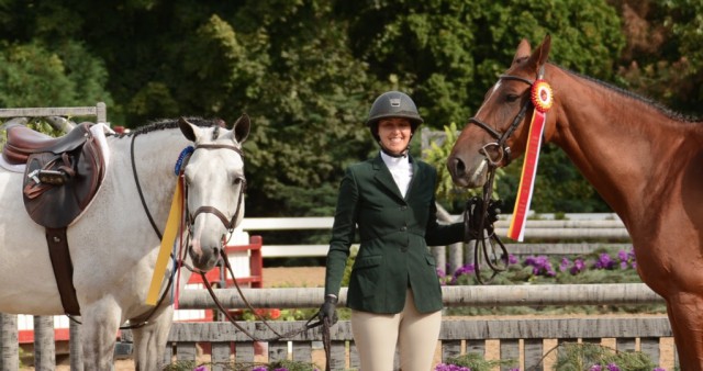 Molly McAdow won the Pre-Green Challenge on Caracas and was second on Beachin'. © Chicago Equestrian