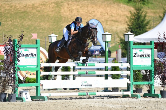 Kathrin Raunegger (St) und Tybarla Z sorgten für einen Heimsieg in Preding. © horsesportsphoto.eu