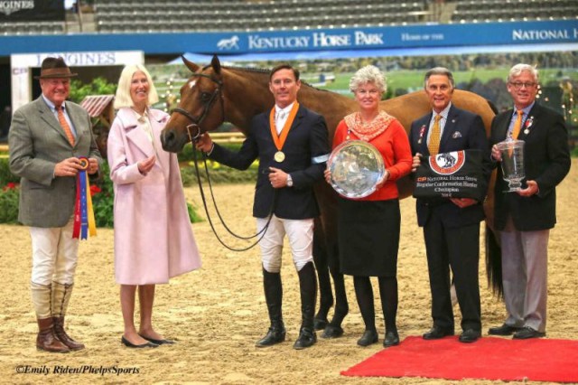 Scott Stewart and Lucador 2015 Wheeler Family Regular Conformation Hunter Champion © Phelps Media Group