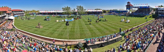 Panoramic view of the International Arena from the Rolex Sky Box. © Rolex Grand Slam of Show Jumping/Kit Houghton