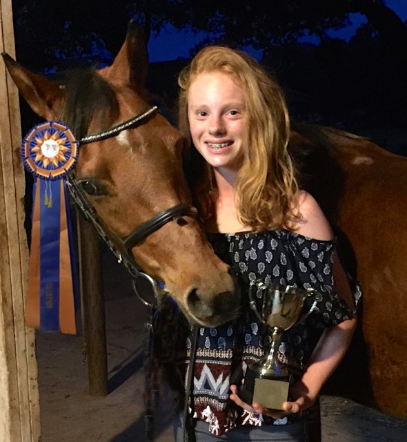 Lucy Bartlett and Angyls Among Us won the Accuhorsemat Cup at the 2016 Sport Horse National Arabian and Half-Arabian Championship Horse Show © Pam Bartlett 