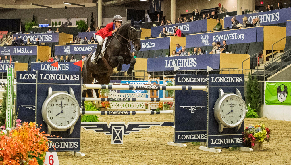 The United States’ Jenni McAllister pilots Legis Touch The Sun to the top in the $132,000 Longines FEI World Cup™ Jumping Royal West. FEI/Aimee Makris)