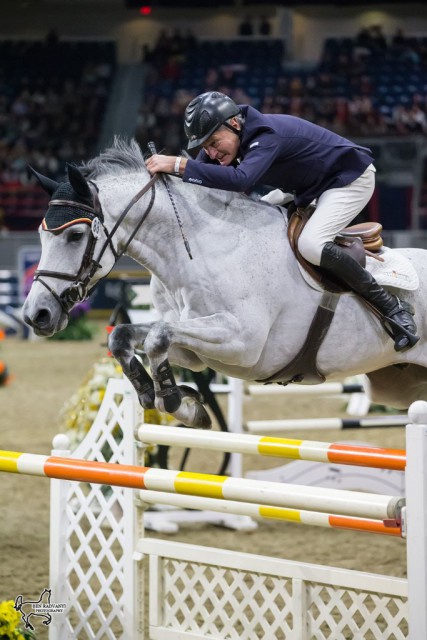 Mac Cone of King City, ON, was the top Canadian rider, placing fifth riding Gasper van den Doorn in the $130,270 Longines FEI World Cup™ Jumping Toronto at the the CSI4*-W Royal Horse Show on Wednesday, November 9, in Toronto, ON. © Ben Radvanyi Photography