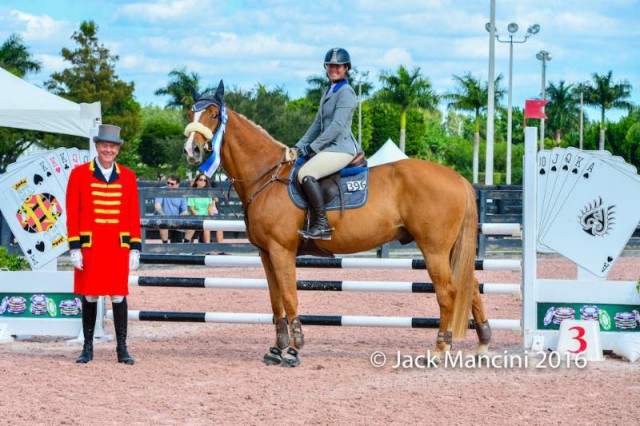 Sabischy Hassler and Poseidon HM in their presentation ceremony with ring master Steve Rector. © Maninci Photos