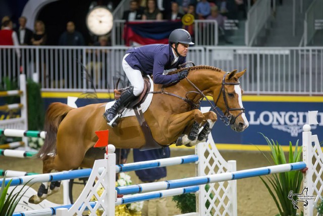 Kent Farrington of the United States won the $75,000 GroupBy ‘Big Ben’ Challenge riding Creedance to close out the CSI4*-W Royal Horse Show on Saturday, November 12, in Toronto, ON. © Ben Radvanyi Photography