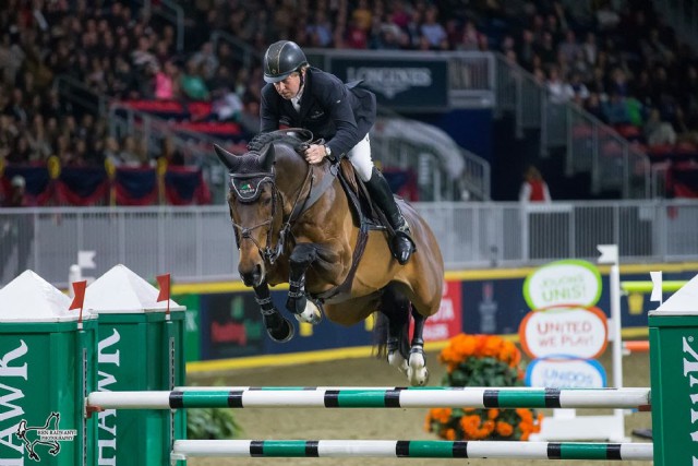 2016 Olympic champions Nick Skelton and Big Star jumped to third place in the $130,270 Longines FEI World Cup™ Jumping Toronto at the the CSI4*-W Royal Horse Show in Toronto, ON. © Ben Radvanyi Photography