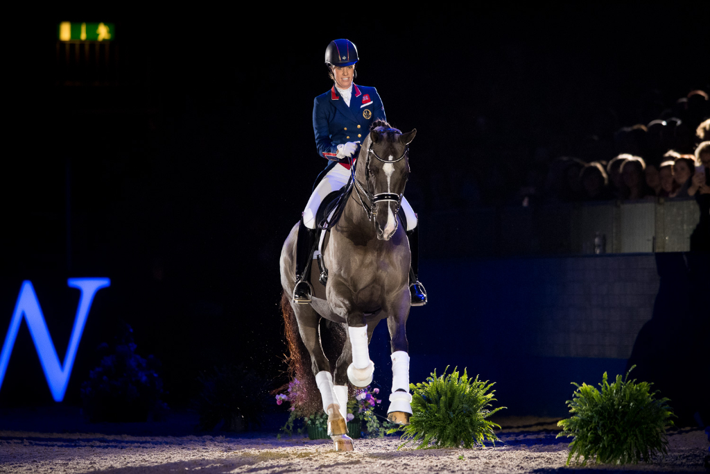 Valegro wurde heute bei Olympia, The London International Horse Show, offiziell von Charlotte Dujardin aus dem Sport verabschiedet. © Jon Stroud