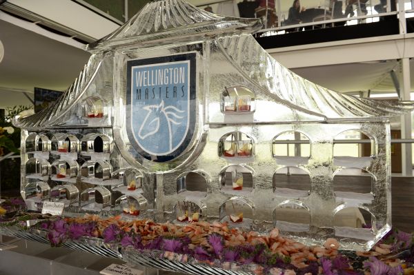 A brilliant ice sculpture on display in the Taylor Harris Club during the 2016 Wellington Masters. © Press Release Phelps Media Group