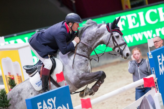 Robert Smith und Cimano E sind die Sieger im 4-Sterne Auftakt der Mevisto Amadeus Horse Indoors 2016. © Michael Graf