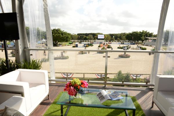 Views of the all-weather arena from the second floor of the Taylor Harris Club. © Press Release Phelps Media Group