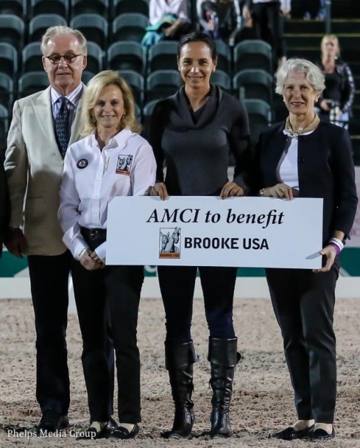 Mr. Fritz and Mrs. Claudine Kundrun with Brooke USA Ambassadors Debbie McDonald and Ali Brock at the 2016 AGDF International Week 1 CDIW1*. © PhelpsMediaGroup