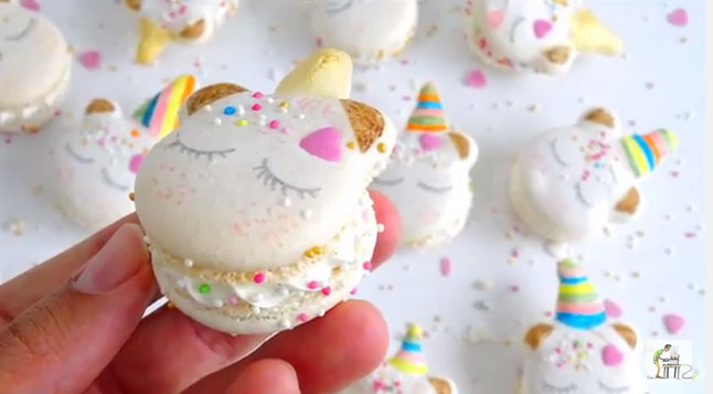 Unwiderstehliche Einhorn Macarons zum Selbermachen. © YOUTUBE Les plaisirs sucrés d'Antoine