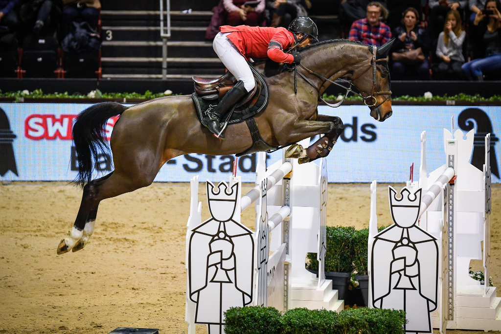 Pius Schwizer (SUI) und Balou Rubin R siegten beim CSI5* in Basel. © Katja Stuppia/LONGINES CSI BASEL