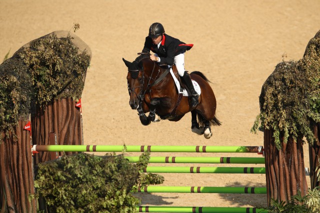 Nick Skelton (GBR), pictured with Big Star at the Olympic Games in Rio 2016, is nominated for the Laureus Award. © Getty Images