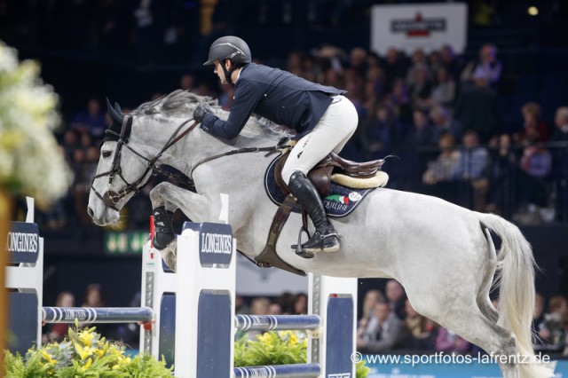 Sieger der gestrigen LGT Private Banking Challenge (1,40m), Billy Twomey und Ardcolum-Duke. © Stefan Lafrentz