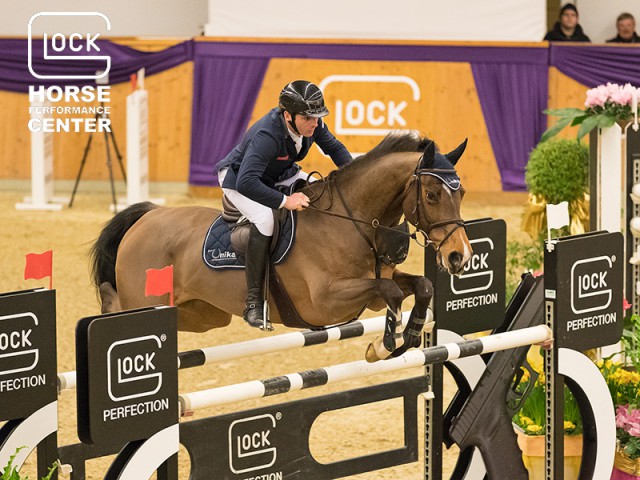 Werner Muff (SUI) and Cosby came second in the CSI3* GLOCK's Perfection Tour over 1.55 m. © Michael Rzepa